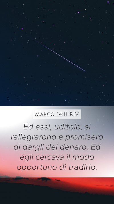 Marco 14:11 RIV Mobile Phone Wallpaper - Ed essi, uditolo, si rallegrarono e promisero di - Mobile Bible Verse Wallpaper