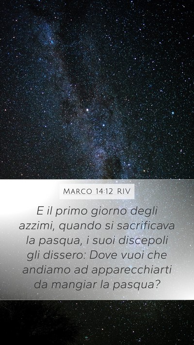 Marco 14:12 RIV Bible Verse Image