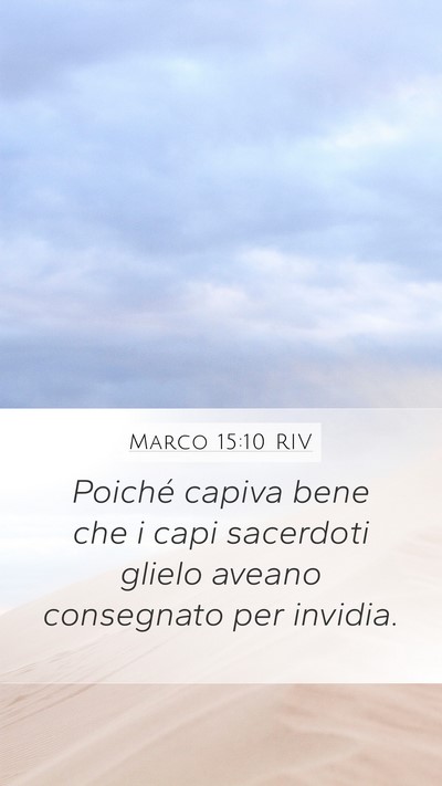 Marco 15:10 RIV Bible Verse Image