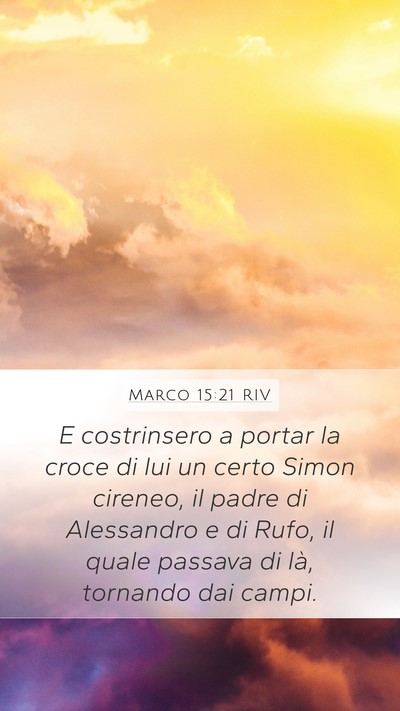 Marco 15:21 RIV Bible Verse Image
