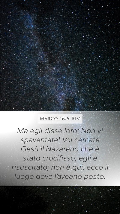 Marco 16:6 RIV Bible Verse Image