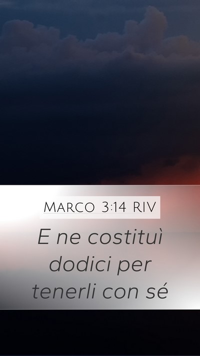 Marco 3:14 RIV Mobile Phone Wallpaper - E ne costituì dodici per tenerli con - Mobile Bible Verse Wallpaper