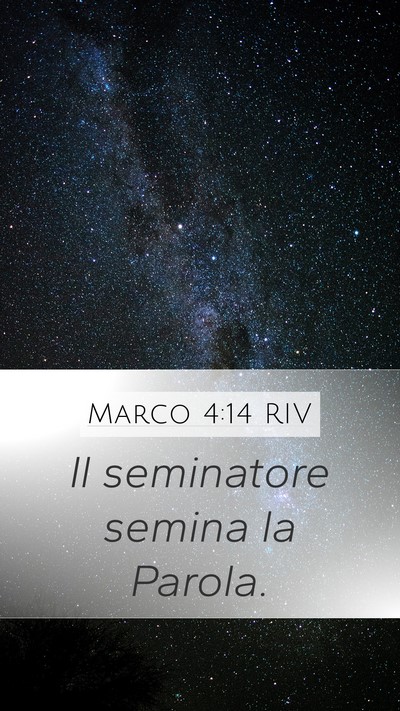 Marco 4:14 RIV Bible Verse Image