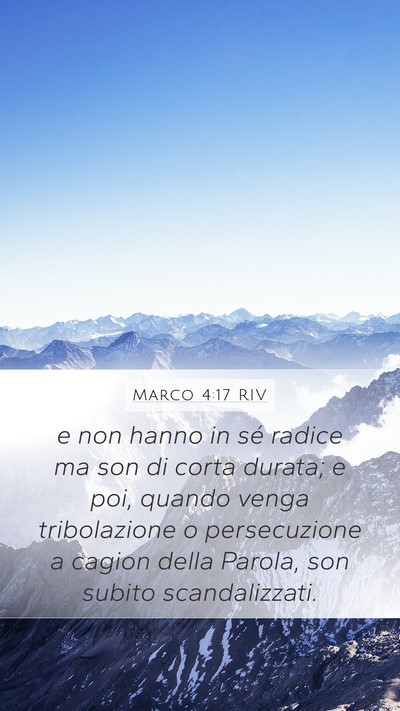 Marco 4:17 RIV Bible Verse Image