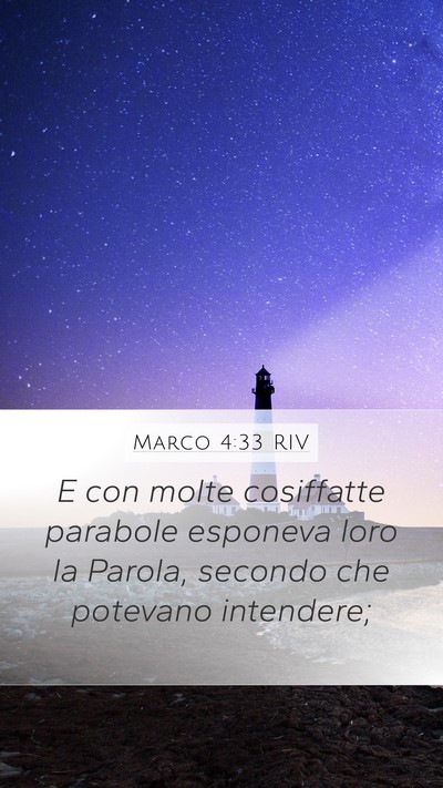 Marco 4:33 RIV Bible Verse Image