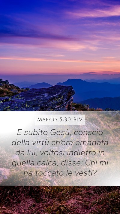 Marco 5:30 RIV Bible Verse Image