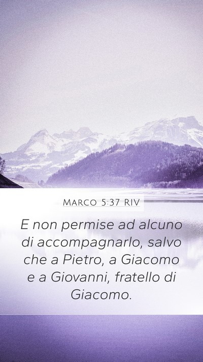 Marco 5:37 RIV Bible Verse Image