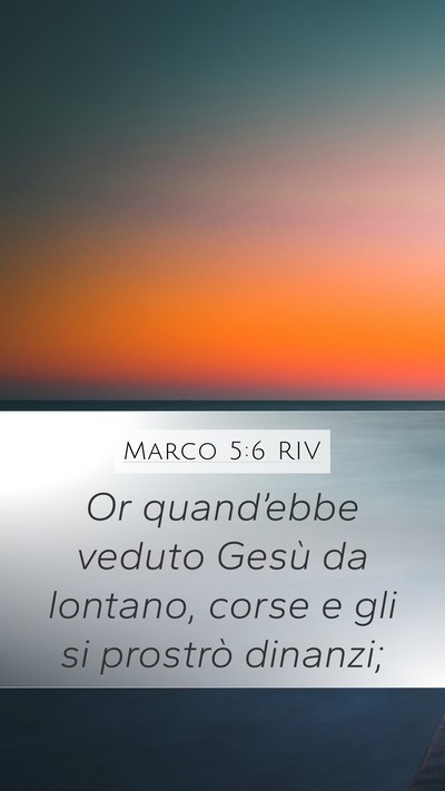 Marco 5:6 RIV Bible Verse Image