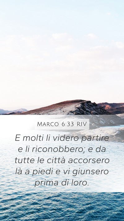 Marco 6:33 RIV Bible Verse Image