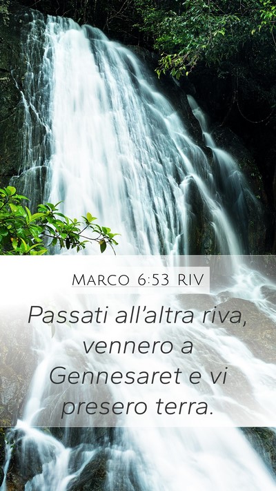 Marco 6:53 RIV Bible Verse Image