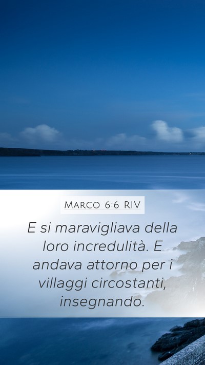 Marco 6:6 RIV Bible Verse Image