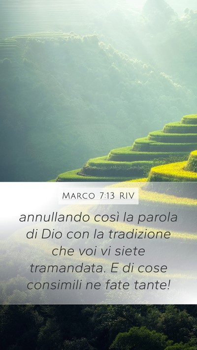Marco 7:13 RIV Bible Verse Image