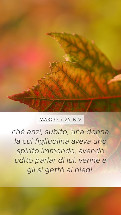 Marco 7:25 RIV Bible Verse Image