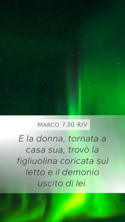 Marco 7:30 RIV Bible Verse Image