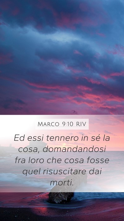 Marco 9:10 RIV Bible Verse Image