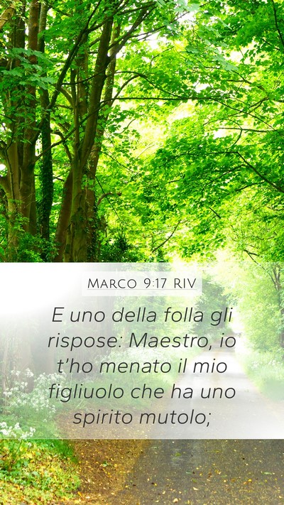 Marco 9:17 RIV Bible Verse Image