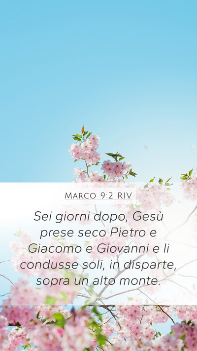 Marco 9:2 RIV Bible Verse Image