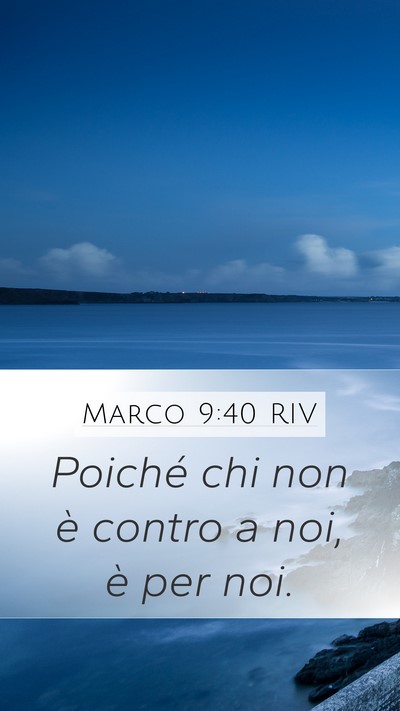 Marco 9:40 RIV Bible Verse Image