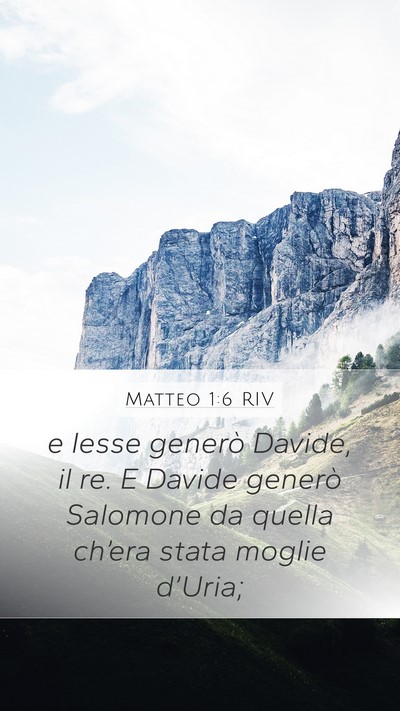 Matteo 1:6 RIV Bible Verse Image