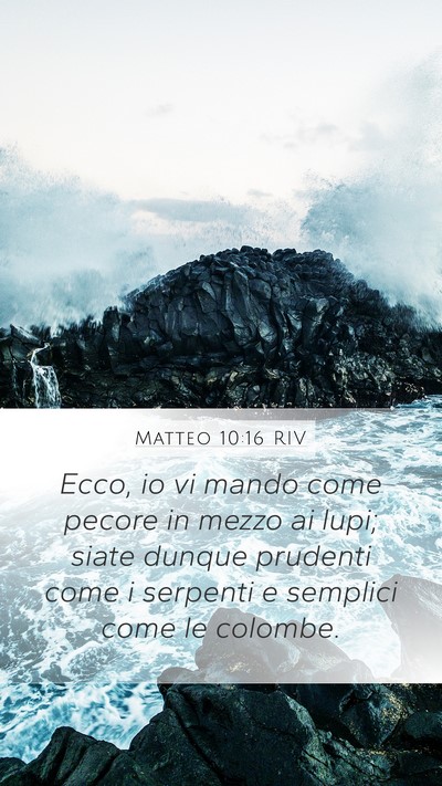 Matteo 10:16 RIV Bible Verse Image