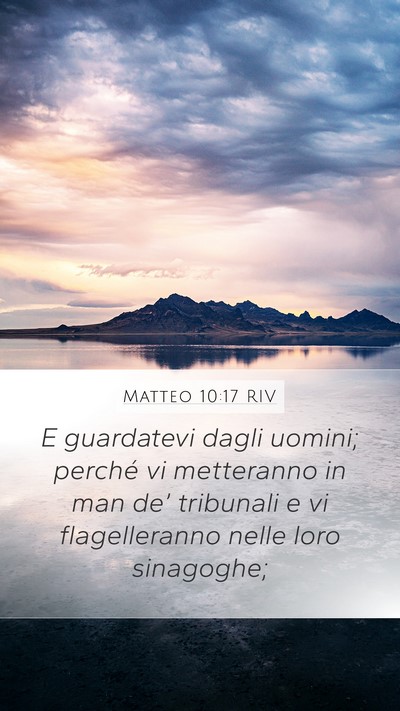 Matteo 10:17 RIV Bible Verse Image