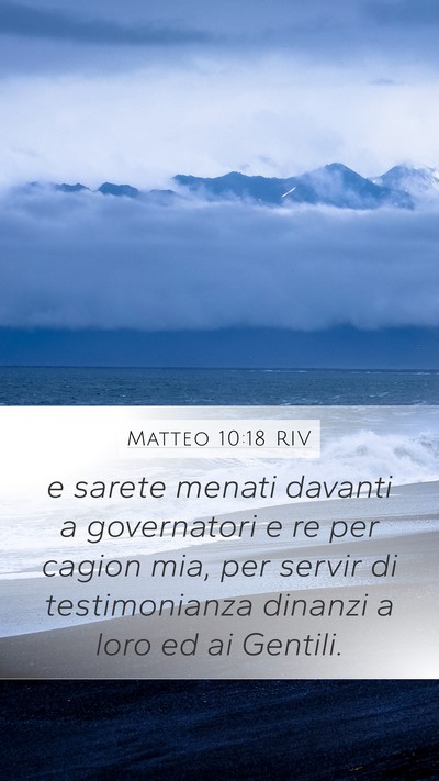 Matteo 10:18 RIV Bible Verse Image