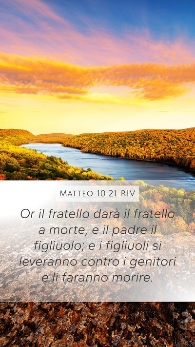 Matteo 10:21 RIV Bible Verse Image
