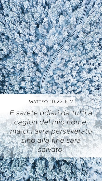 Matteo 10:22 RIV Bible Verse Image