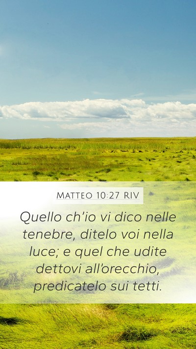 Matteo 10:27 RIV Bible Verse Image
