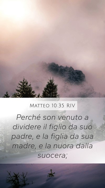 Matteo 10:35 RIV Bible Verse Image