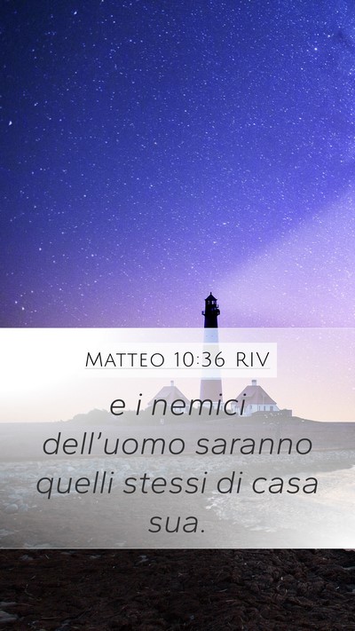 Matteo 10:36 RIV Bible Verse Image