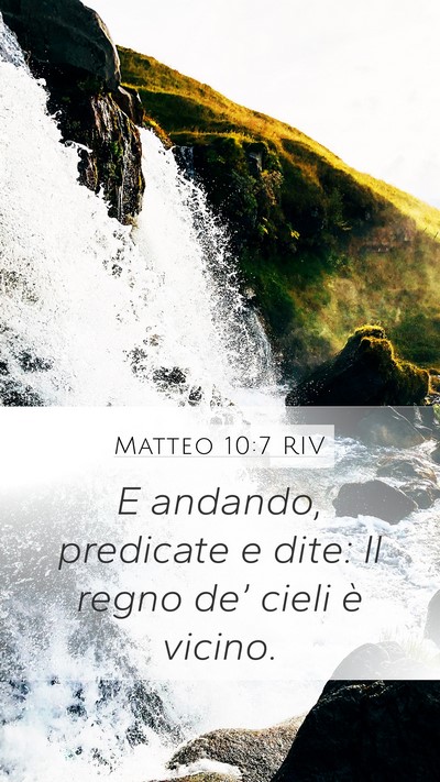 Matteo 10:7 RIV Bible Verse Image