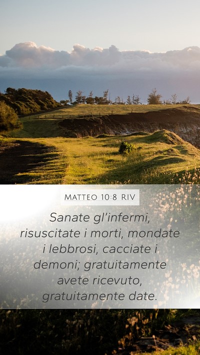 Matteo 10:8 RIV Bible Verse Image