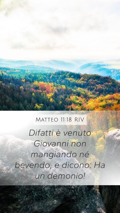 Matteo 11:18 RIV Bible Verse Image