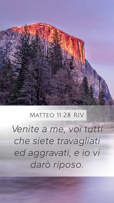 Matteo 11:28 RIV Bible Verse Image