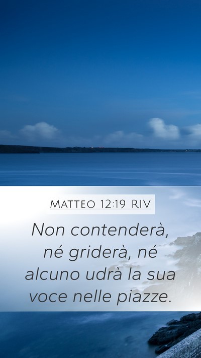 Matteo 12:19 RIV Bible Verse Image