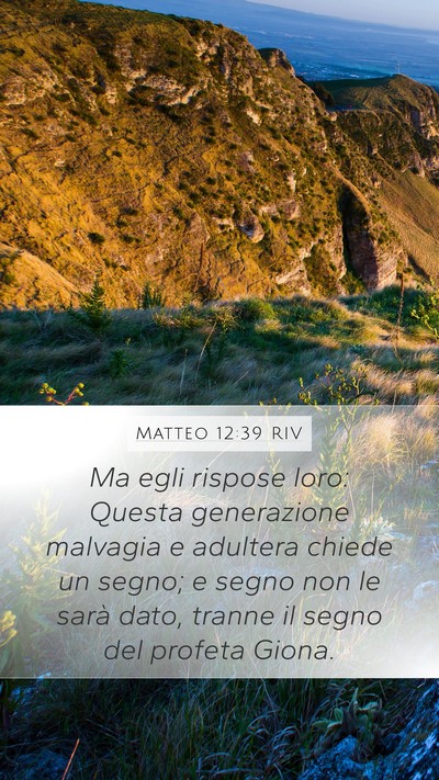 Matteo 12:39 RIV Bible Verse Image