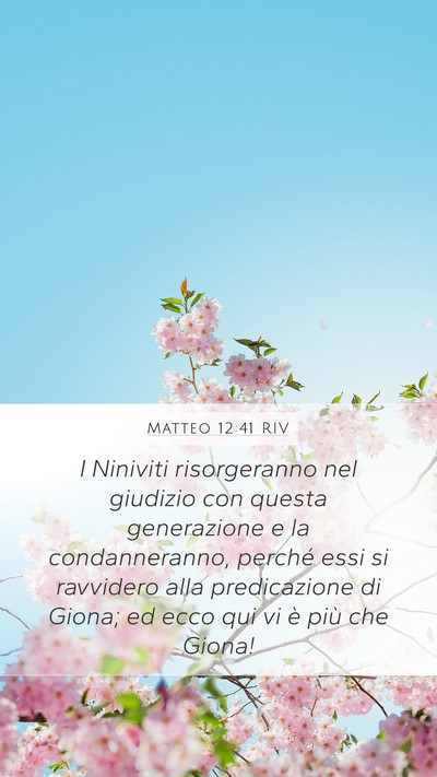 Matteo 12:41 RIV Bible Verse Image