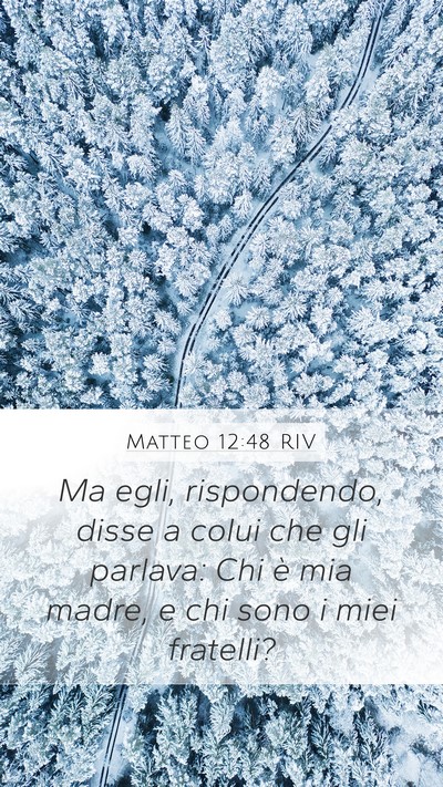 Matteo 12:48 RIV Bible Verse Image