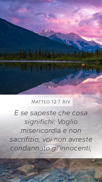 Matteo 12:7 RIV Bible Verse Image