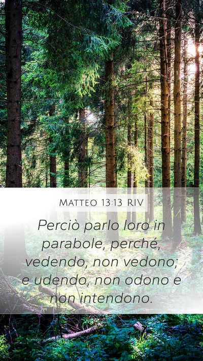 Matteo 13:13 RIV Bible Verse Image