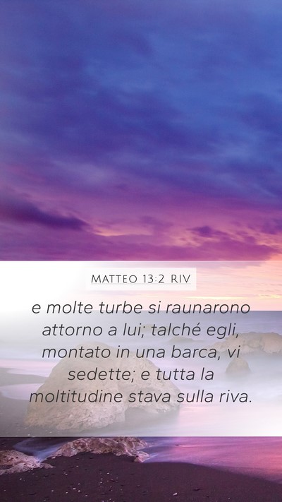 Matteo 13:2 RIV Bible Verse Image