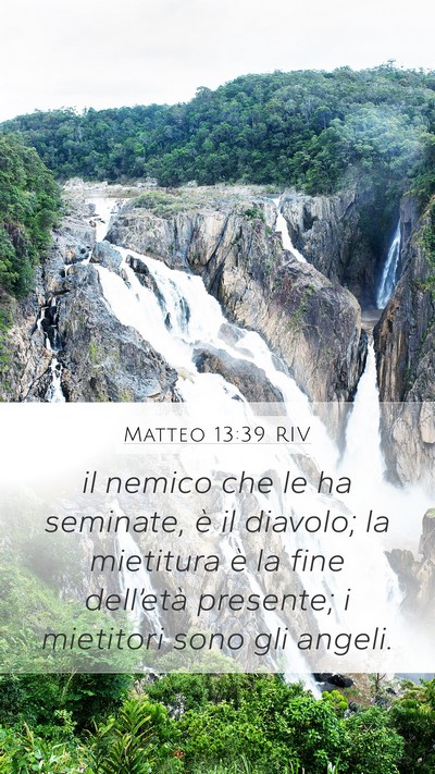 Matteo 13:39 RIV Bible Verse Image