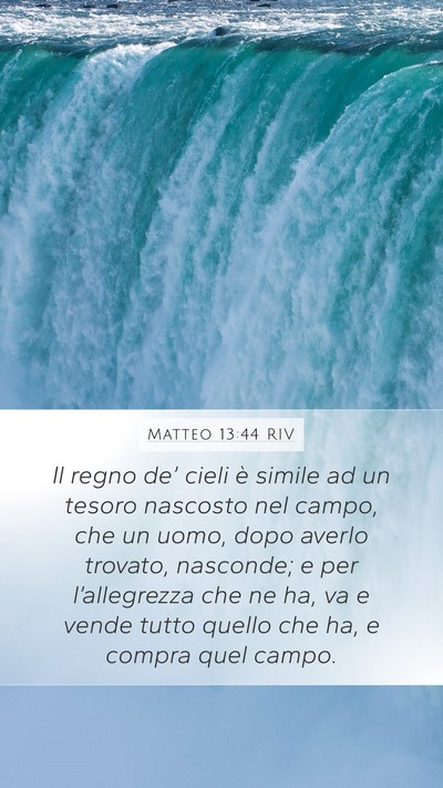 Matteo 13:44 RIV Bible Verse Image
