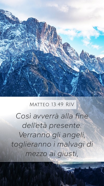Matteo 13:49 RIV Bible Verse Image