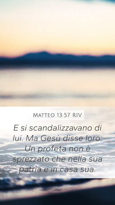 Matteo 13:57 RIV Bible Verse Image