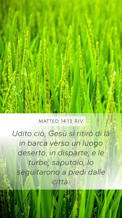 Matteo 14:13 RIV Bible Verse Image