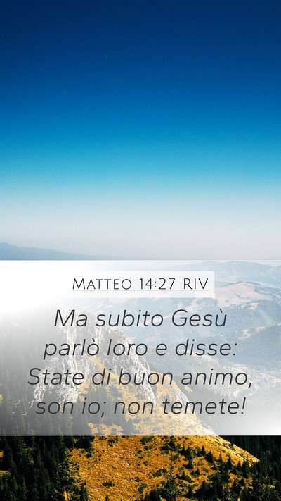 Matteo 14:27 RIV Bible Verse Image