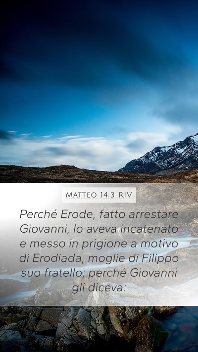 Matteo 14:3 RIV Bible Verse Image