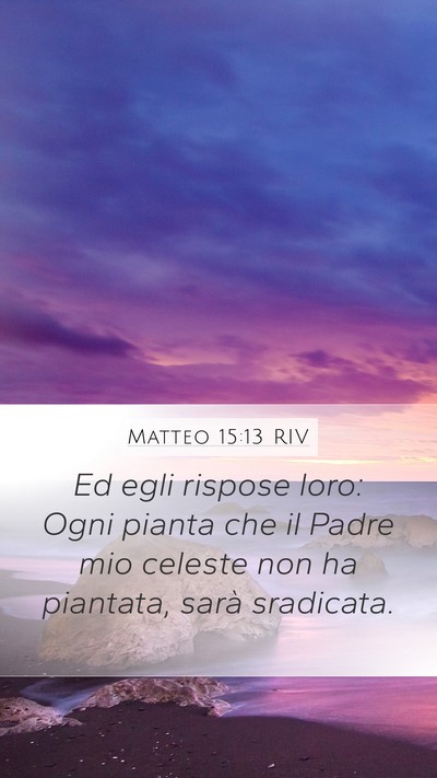 Matteo 15:13 RIV Bible Verse Image